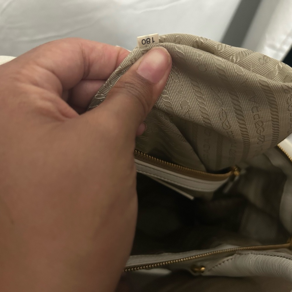 Prada Cream Leather Satchel with Gold-Tone Hardware - Picture 5 of 6